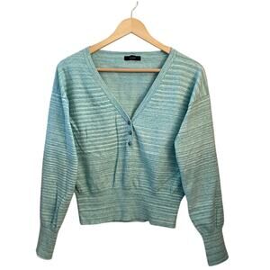 J Crew Henley V-Neck Long Sleeve Sweater Women's Size Medium‎